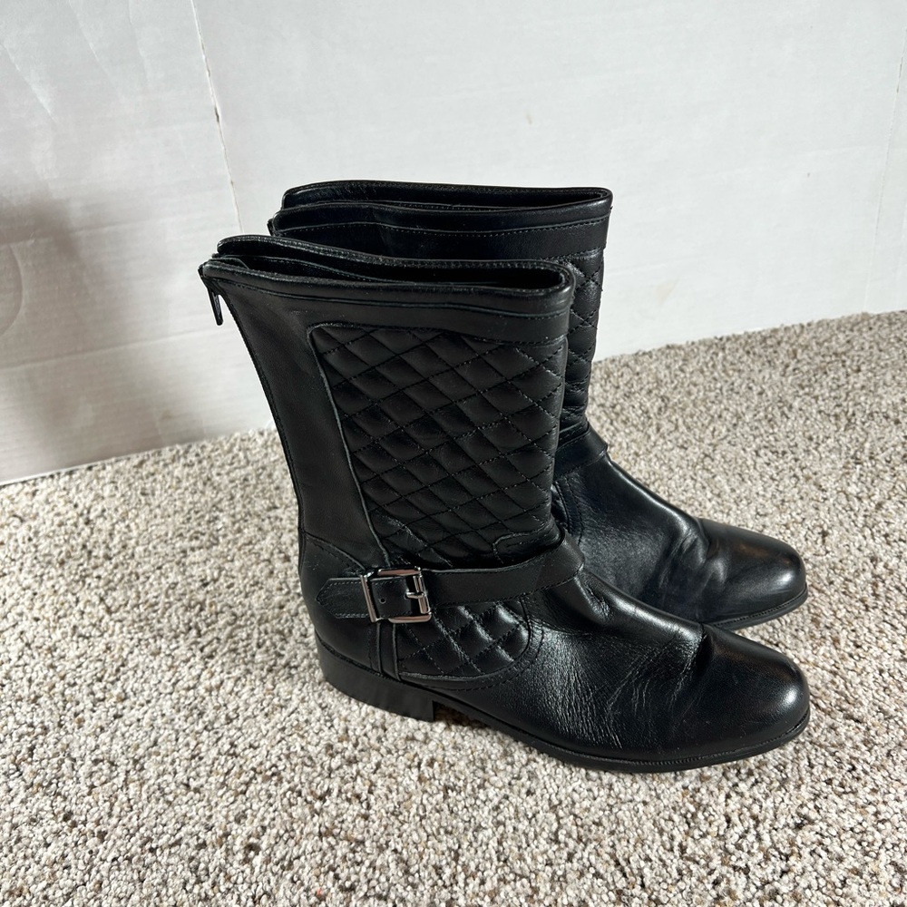 Black Quilted Women's Boots